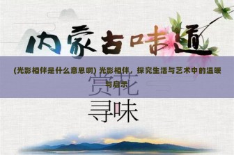 (光影相伴是什么意思啊) 光影相伴，探究生活与艺术中的温暖与启示