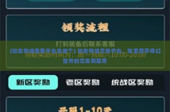 (驯龙物语寄售平台是哪个) 驯龙物语交易平台，探索数字奇幻世界的交易新篇章